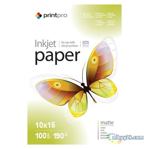 Фотопапір Print Pro матовий 190g/m2 10x15 100л (PME1901004R) фото №1