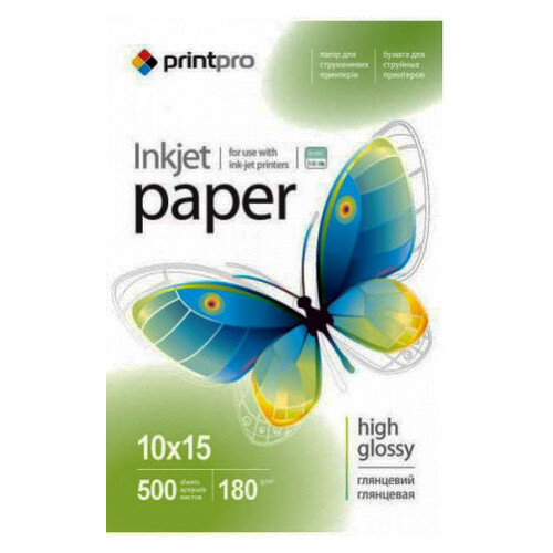 Фотопапір Print Pro глянц. 180г/м, 10x15 PG180-500 (PGE1805004R) фото №1