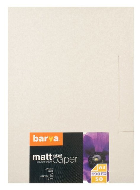 Бумага Barva Матовий Двосторонній, A3, 50л (IP-B190-124) фото №1