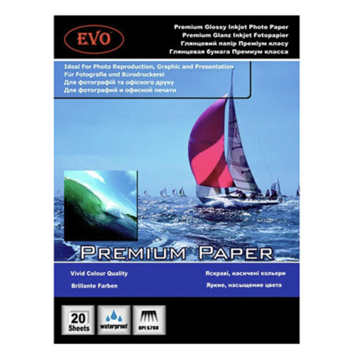 Фотопапір EVO Premium RC 260г 20 аркушів А6 фото №1