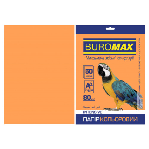 Папір Buromax А4 80g INTENSIVE orange 50sh (BM.2721350-11) фото №1