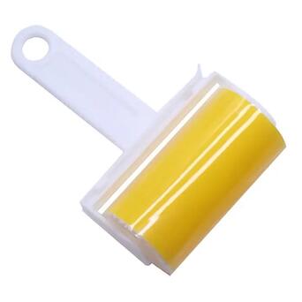 Багаторазовий липкий ролик для чищення одягу Semi з чохлом Жовтий фото №3