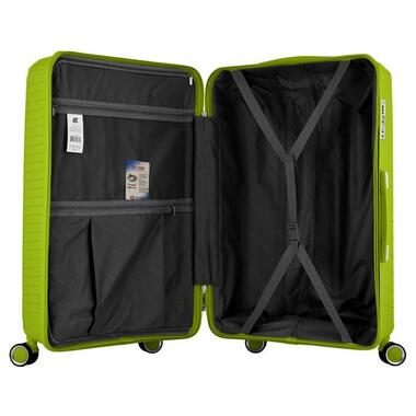 Набір пластикових валіз. 2E SIGMA(L+M+S) 4 колеса зелене яблуко (2E-SPPS-SET3-AG) фото №6