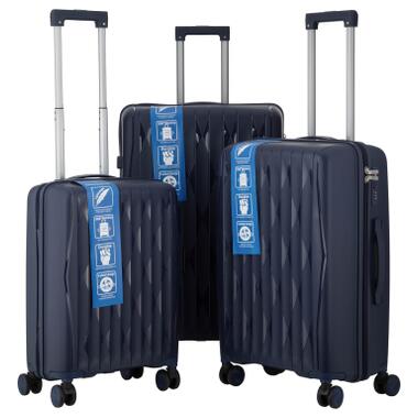 Набор чемоданов 2E M7979 (L+M+S) темно-синий (2E-PP-M7979-SET3-DB) фото №1