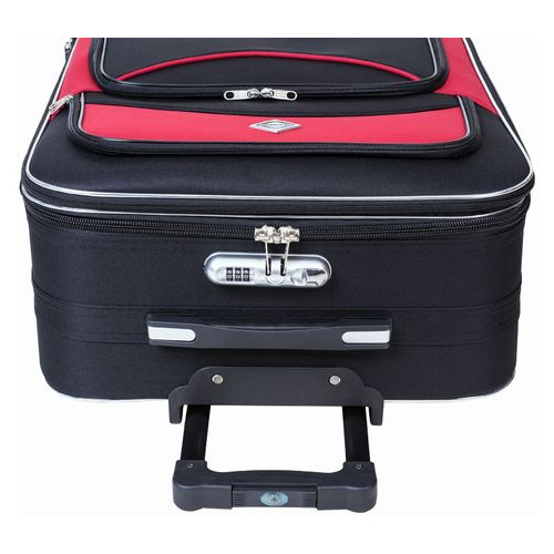 Набір валіз Bonro Style 3 штуки Чорно-червоний (10010303) фото №6