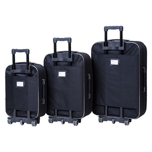 Набір валіз Bonro Style 3 штуки Чорно-фіолетовий (10010304) фото №2
