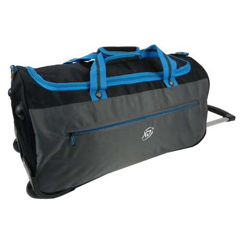 Дорожня сумка на коліщатках 42L TB275-22 чорна з синім фото №1
