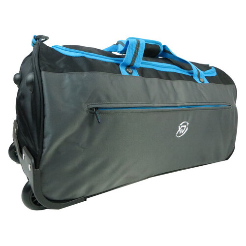 Дорожня сумка на коліщатках 42L TB275-22 чорна з синім фото №3