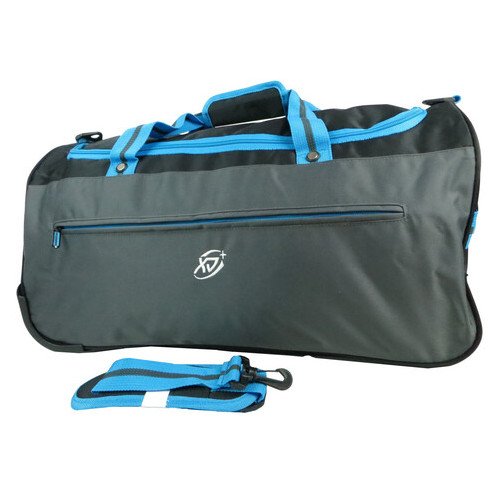 Дорожня сумка на коліщатках 42L TB275-22 чорна з синім фото №5