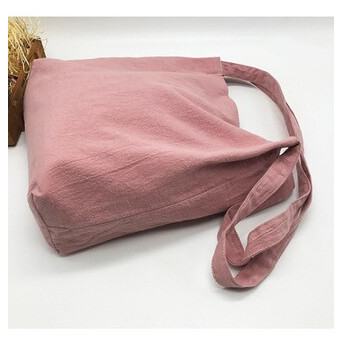 Літня сумка текстильна. Світло-рожева Hand Made (SL-3686) фото №3