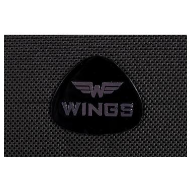 Валіза тканинний Wings 6802 великий чорний 4 колеса (Vt00019) фото №3