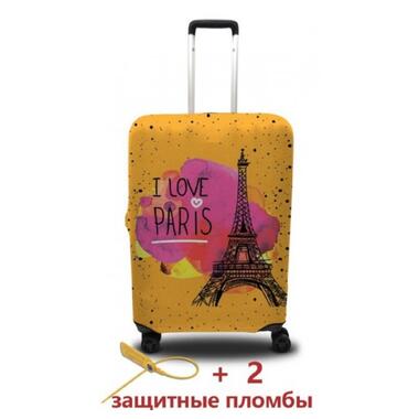 Чохол на валізу розмір L дайвінг з малюнком Париж фото №1