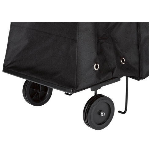 Складна сумка візок для покупок на колесах Topmove чорна фото №6