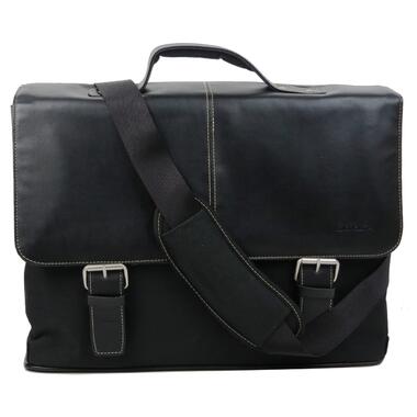 Чоловічий портфель з відділом ноутбука 15,6 дюймів Monolith чорний фото №1