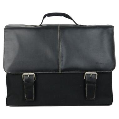 Чоловічий портфель з відділом ноутбука 15,6 дюймів Monolith чорний фото №3