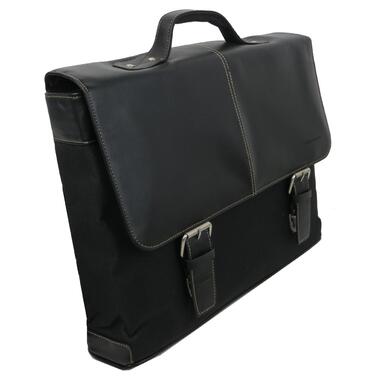 Чоловічий портфель з відділом ноутбука 15,6 дюймів Monolith чорний фото №4