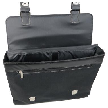 Чоловічий портфель з відділом ноутбука 15,6 дюймів Monolith чорний фото №8