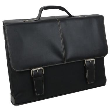 Чоловічий портфель з відділом ноутбука 15,6 дюймів Monolith чорний фото №2