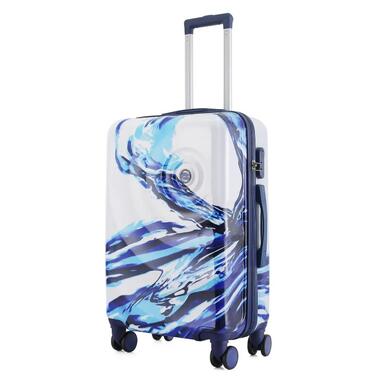 Чемодан Semi Line 24 (M) White/Blue Print (T5653-2) (DAS302330)  фото №1