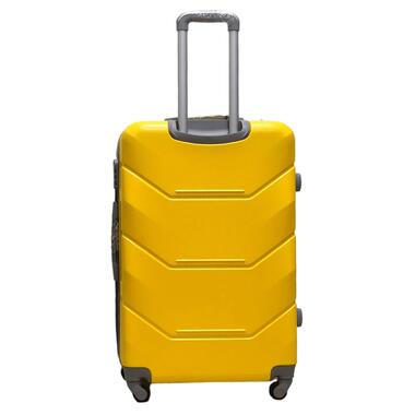 Валіза пластикова MILANO BAG 147 велика 75 см жовта фото №3