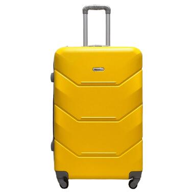 Валіза пластикова MILANO BAG 147 велика 75 см жовта фото №1