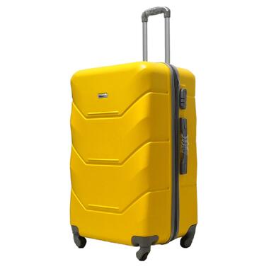 Валіза пластикова MILANO BAG 147 велика 75 см жовта фото №2