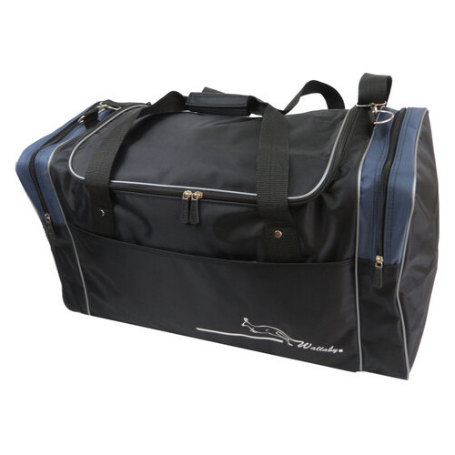 Дорожня сумка 60 л Wallaby 430-8 чорна із сірим фото №1