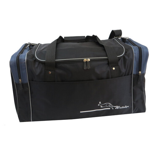Дорожня сумка 60 л Wallaby 430-8 чорна із сірим фото №2