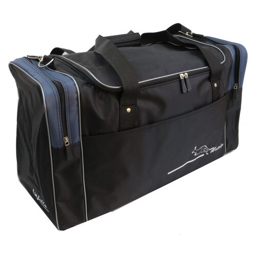 Дорожня сумка 60 л Wallaby 430-8 чорна із сірим фото №4