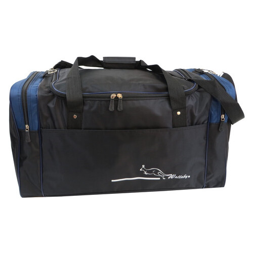 Дорожня сумка 60 л Wallaby 430-2 чорна із синім фото №6