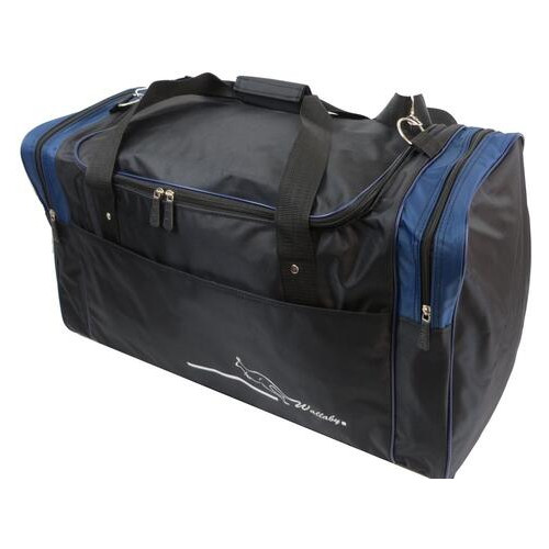 Дорожня сумка 60 л Wallaby 430-2 чорна із синім фото №4
