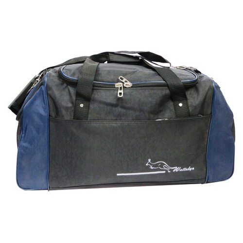 Спортивна сумка Wallaby 447-1 чорний із синім, 59 л фото №3