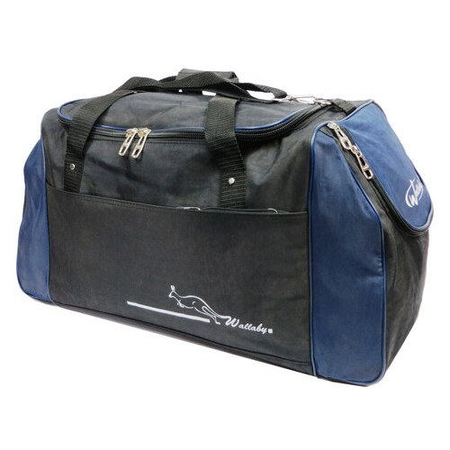 Спортивна сумка Wallaby 447-1 чорний із синім, 59 л фото №5