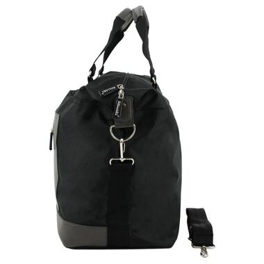 Дорожня сумка-саквояж 25 л Wallaby 2554-2 чорний із сірим фото №4