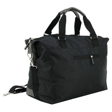 Дорожня сумка-саквояж 25 л Wallaby 2554-2 чорний із сірим фото №3