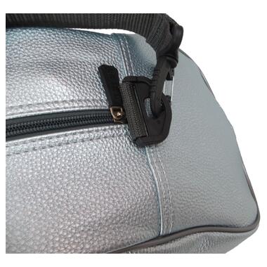 Спортивна сумка для фітнесу зі шкірозамінника 16 л Wallaby 313 сріблястий фото №7