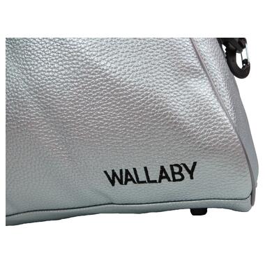 Спортивна сумка для фітнесу зі шкірозамінника 16 л Wallaby 313 сріблястий фото №8