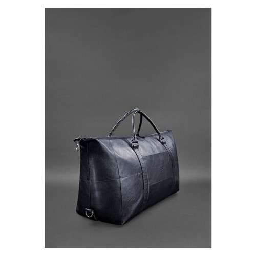 Шкіряна дорожня сумка темно-синя BlankNote (BN-BAG-41-mystic) фото №5
