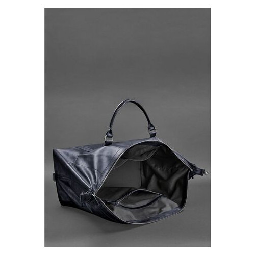 Шкіряна дорожня сумка темно-синя BlankNote (BN-BAG-41-mystic) фото №7