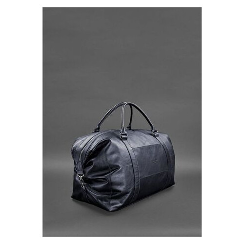 Шкіряна дорожня сумка темно-синя BlankNote (BN-BAG-41-mystic) фото №2