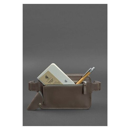 Шкіряна сумка Dropbag Mini темно-бежева BlankNote (BN-BAG-6-beige) фото №4