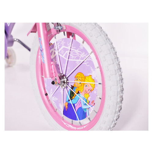 Детский Велосипед 16 Rueda ICE FROZEN Холодное Сердце Ельза Фиолетовый фото №8