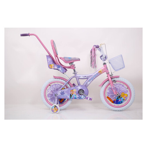 Детский Велосипед 16 Rueda ICE FROZEN Холодное Сердце Ельза Фиолетовый фото №3
