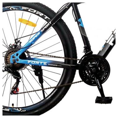 Велосипед FORTE BRAVES сталь., розмір рами 19 дюймв, розмір коліс 27,5 дюймів, колір чорно-синій фото №2
