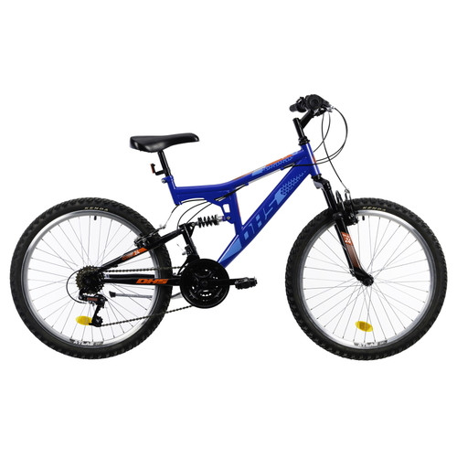 Дитячий велосипед з повною підвіскою DHS 2441 24 - model 2022 - синій (22224414230) фото №1