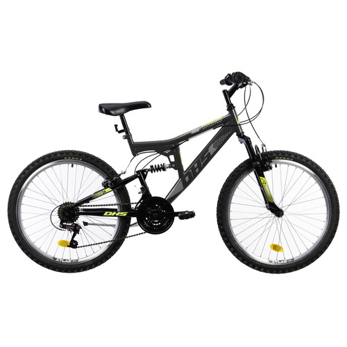 Дитячий велосипед з повною підвіскою DHS 2441 24 - model 2022 - чорний (22224414270) фото №1
