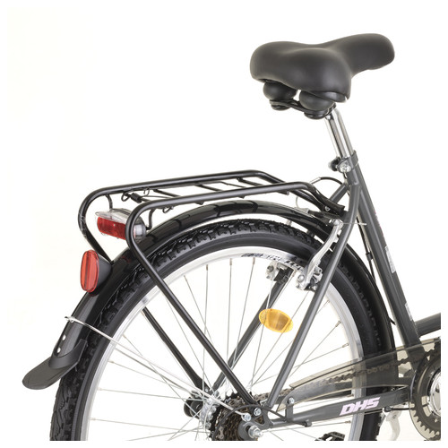 Міський велосипед DHS Citadinne 2634 26 - model 2022 - сірий (22226344670) фото №4