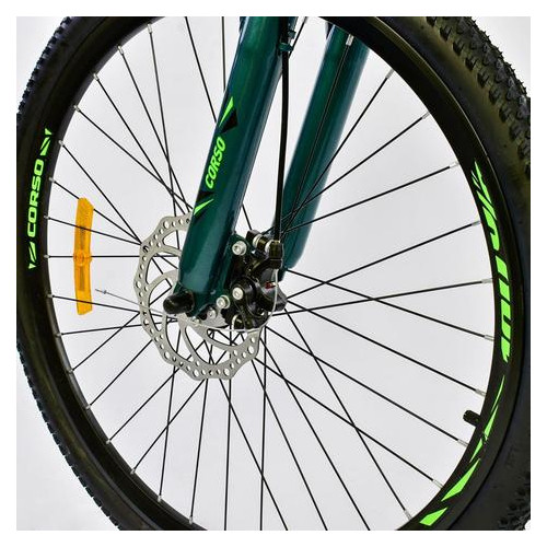 Гірський велосипед Corso K-Rally 26 Голубой металлик с зеленым фото №7