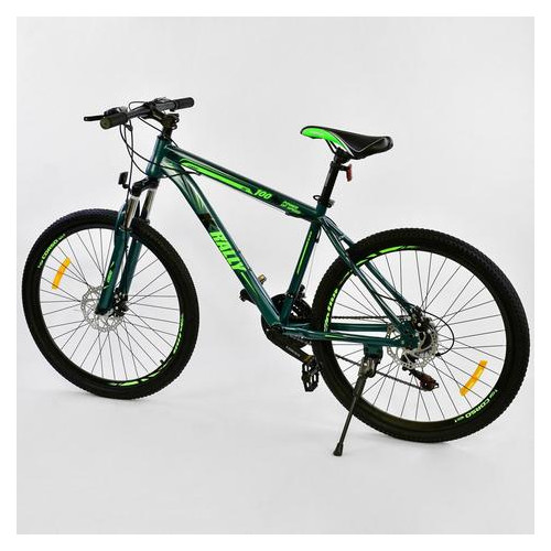 Гірський велосипед Corso K-Rally 26 Голубой металлик с зеленым фото №5