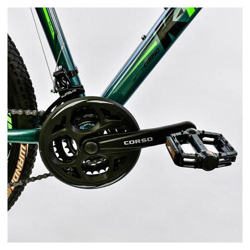 Гірський велосипед Corso K-Rally 26 Голубой металлик с зеленым фото №2